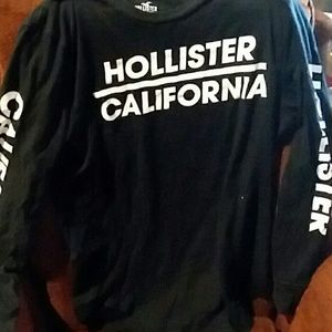 Long sleeve black Hollister shirt